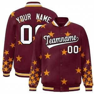DROGEN EXPORTS Custom Varsity <b>Jacket</b> Personalized Patchwork Front Print <b>Shirts</b> Tops Polyester/Cotton Quick Dry Sports Outerwear - Product Image 1