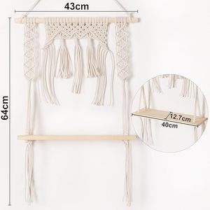 Tapiz de Pared de Macramé Bohemio Indio de Algodón Tejido a Mano, Ideal para Dormitorio, Pasillo, Habitaciones Infantiles y Juveniles, para Toda Ocasión - Product Image 3