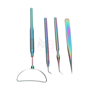 Nouvel Outil de Beauté Personnalisé : Pince à Épiler pour Extensions de Cils en Acier Inoxydable Multicolore (4 Pièces) avec Miroir et Logo Personnalisé 2026 - Product Image 5