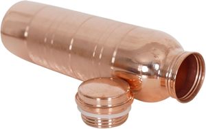 <b>Metal</b> Custom Prices and Logo 100% Pure Copper Water Bottle with Lid Leak Proof Drinking Water Bottle Storage for School Office - Product Image 3