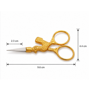 Ciseaux à broder Golden Stork en acier inoxydable, lame pointue, manche métallique, outils de couture multi-usages DIY, petits - Product Image 4