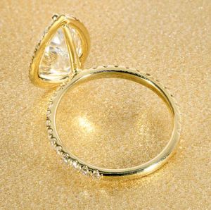 Moissanite Sterling Silver Rhodium Plated Prong Certified Engagement Wedding <b>Ring</b> Diamond Alternative <b>Dainty</b> Bridal Jewelry Gift - Product Image 2