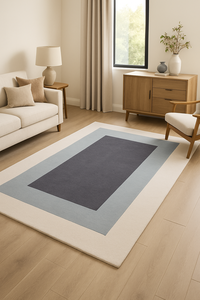 Tapis esthétique de qualité supérieure, tapis tuftés à la main, tapis abstraits pour la maison, laine de Nouvelle-Zélande douce, tapis tuftés multicolores à poils longs - Product Image 4