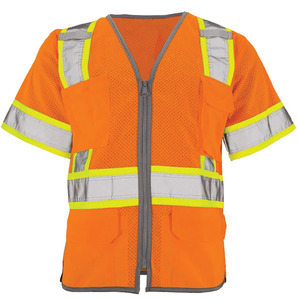 CHALASA SPORTS Chaleco Táctico de Seguridad Transpirable de Alta Visibilidad para Hombre con Cierre de Cremallera, Opciones de Logotipo Personalizado, Poliéster/Nailon - Product Image 1