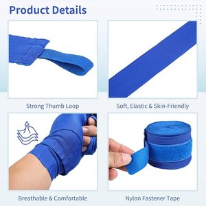 Bandages de boxe pour les mains, gants intérieurs, bandages de protection pour les poings, fermeture auto-agrippante, équipement de sport pour adultes, MMA, Kickboxing, Muay Thai, entraînement - Product Image 5