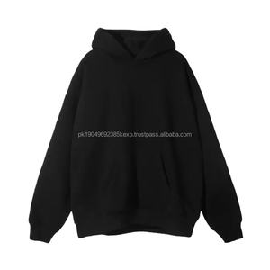 Sweat-shirt à capuche surdimensionné pour homme, personnalisé avec logo brodé, poids lourd, taille plus, coupe ample, 400 g/m², fabricant de luxe, OEM, faible MOQ, 100% - Product Image 5
