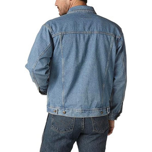 Veste en jean robuste pour homme, sans doublure, style classique, décontracté, mode urbaine, look résistant pour tous les jours, vêtement d'extérieur pour toutes les saisons - Product Image 4