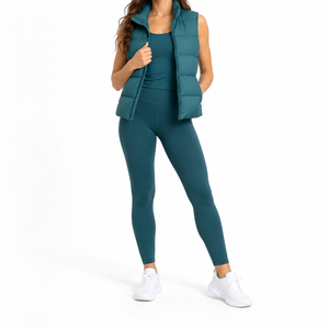 Chaleco Acolchado Ligero de Invierno para Mujer, Estilo Urbano, Tejido, Cortavientos, Ecológico, Transpirable, con Logotipo Personalizado, Servicio OEM - Product Image 4