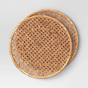 Cane webbing charger plates rattan dinner place <b>mat</b> table <b>mats</b> top quality handweave placemat - Product Image 1