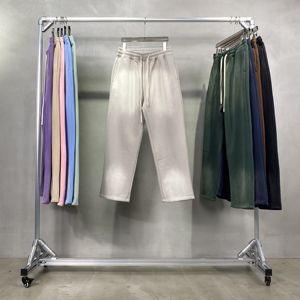 <b>Men</b> Fleece Sweatpants <b>Elastic</b> Waist Drawstring Casual Pants Gradient Color Side Pockets Autumn Midweight Knitted <b>Trousers</b> - Product Image 2