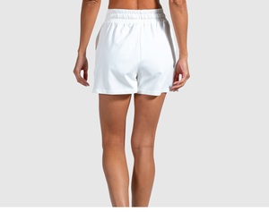 Shorts de Punto Blancos para Mujer, Cintura Media, Cierre con Cordón, Bolsillos, Estilo Casual, Transpirables, 100% Algodón - Product Image 2