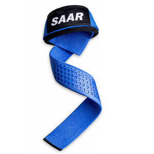 Sangles de levage en néoprène bleu haute performance SAAR INDUSTRIES, avec grip en silicone, sans élasticité, respirantes, réglables, unisexes - Product Image 3