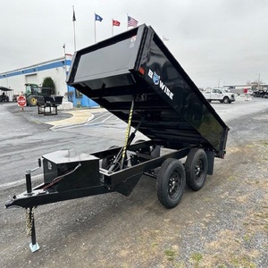 Farm Use Hydraulic Dump <b>Trailer</b> Eight Ton Capacity Double Axle System For <b>Tractor</b> Heavy Agricultural Material Transport Solution - Product Image 2