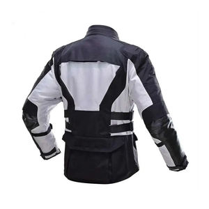 Unisex Full Sleeve Black Mesh Cordura <b>Motorcycle</b> <b>Jacket</b> Red Zipper Pockets Anti-UV Quick Dry Features <b>Summer</b> Breathable Wear - Product Image 2