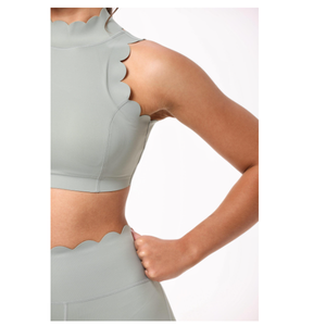 Custom Wholesale Women's Plus Size Solid 2 Pcs Yoga Set Breathable Cross <b>Back</b> Sports Bra & High Waist Sweat Wicking Fitness Wear - Product Image 5