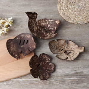 Jabonera económica de cáscara de coco, bandeja para jabones, soporte ecológico para baño. - Product Image 1