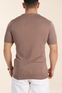 T-shirt décontracté à manches courtes pour homme EVERGLOW, taille plus, en jersey polyester/coton, séchage rapide, respirant, design uni, logo sur le devant - Product Image 4