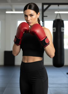 Gants de boxe en cuir de qualité professionnelle avec fermeture auto-agrippante - Équipement de sparring et d'entraînement respirant et personnalisable pour adultes unisexes - Product Image 3