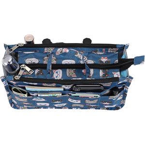 Organisateur de sac à main grande capacité à 13 compartiments avec poignée, insert de sac à main imprimé pour accessoires féminins, motif chat - Product Image 2