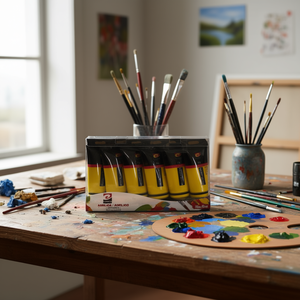 Pintura Acrílica Amarilla, Pinturas Acrílicas de Alta Calidad, Acrílicos Coloridos para Expresiones Creativas - Product Image 2