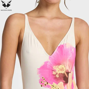 Bikinis de una pieza sublimados de corte alto con cuello en V, cómodos y fáciles de usar, de primera calidad, nueva tendencia, con corte automatizado. - Product Image 6