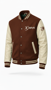 Veste d'hiver style streetwear américain avec manches en cuir et patchs brodés, style américain surdimensionné - Product Image 6