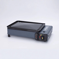 Estufa de Gas Portátil para Exteriores, Plegable, Resistente al Viento, para Propano y Butano, Plancha de Barbacoa Automática, Estilo Simple para Campamentos y Picnics