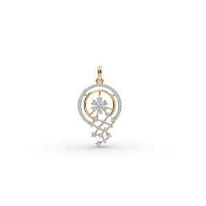 จี้เพชรรูปกลุ่มดาวดอกไม้ประดับเพชรและจี้สุดหรู - Product Image 2