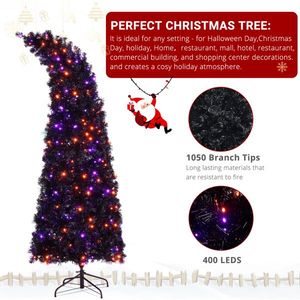 Albero di Natale Automatico in PVC da 2,1 m a Forma di Cappello da Mago, 1050 Rami, 400 Luci, 10 Funzioni, Telecomando per Esposizioni Festive - Product Image 4