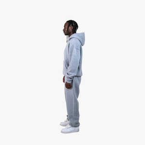 Men's Casual Winter Zipper Oversize Tracksuit Hoodie Sweatpants <b>Set</b> XL Custom Printed Fleece <b>Jogger</b> <b>Plus</b> <b>Size</b> With Logo - Product Image 3