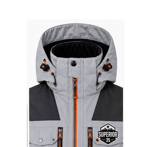 Men's Heavy Winter Parka <b>Jacket</b> with Adjustable Drawstring Hood, Thermal Lining, Durable Fabric and Stylish Casual Design - Product Image 3