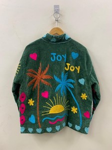 Chaqueta de terciopelo verde oscuro hecha a mano de primera calidad para mujer, estilo bohemio de lujo, cárdigan abierto por delante, blazer para venta al por mayor. - Product Image 3