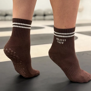 Custom LOGO <b>Crew</b> <b>Socks</b> Anti-Slip Cotton Yoga <b>Socks</b> for <b>Women</b> Adults Autumn - Product Image 1