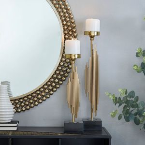 Portavelas de Latón de Primera Calidad – Candelabros Metálicos Clásicos para Velas Cónicas, Decoración del Hogar y Artículos para Regalos - Product Image 5
