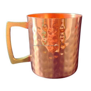 Tazas de cobre 100% en diseño martillado con diamantes, tazas de cerveza más vendidas, tazas reutilizables de champán y Vodka para beber en fiestas - Product Image 4