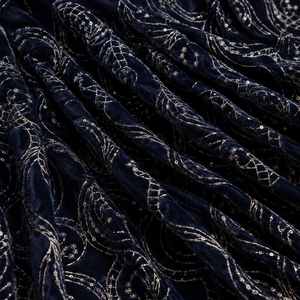 Velvet Embroidered Fabric For Abaya Kaftan Modest Wear Gulf UAE Designer Garment Textile Export Quality <b>Material</b> For Fashion Hub - Product Image 2