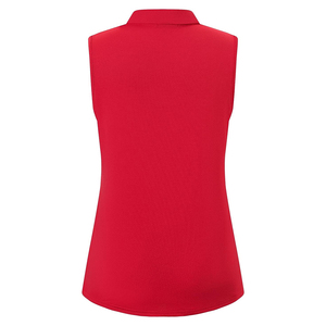 Camiseta Polo Roja Personalizada para Mujer, Top sin Mangas, Ropa Deportiva Elástica, Secado Rápido, para Tenis, Golf y Actividades al Aire Libre - Product Image 2