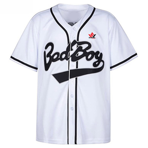 Camiseta de Béisbol Bel-Air para Hombre, Manga Corta, Cierre de Botones, Negra, Poliéster, Ropa Deportiva, Corte Regular, Todas las Temporadas - Product Image 3