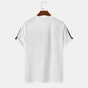 เสื้อยืดแขนสั้นผู้ชายคุณภาพสูง บริการ OEM ออกแบบโลโก้ของคุณเอง ผ้าฝ้าย 100% เสื้อผ้าสตรีทแวร์รักษ์โลก เสื้อยืดฤดูร้อน - Product Image 2