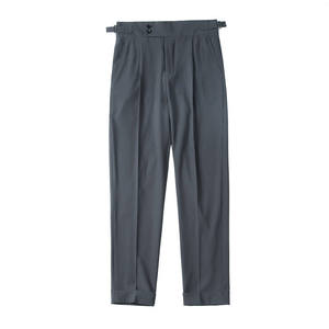 Pantalon de costume décontracté pour homme, coupe droite, taille haute, sans repassage, idéal pour l'été et les occasions formelles - Product Image 2