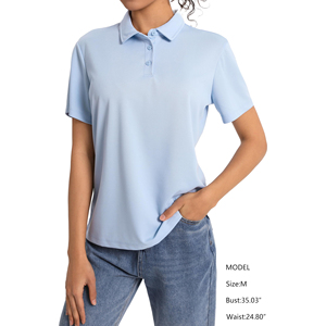 Lightweight Linen Womens Polo Shirts Breathable Short Sleeve Summer Shirt For Ladies Relaxed Fit Casual Beach And Street Wear - Product Image 3