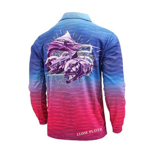 Chemise de pêche à manches longues personnalisée sublimée pour homme, en coton/fibre de bambou, séchage rapide, unie, respirante, décontractée, pour activités de plein air - Product Image 2