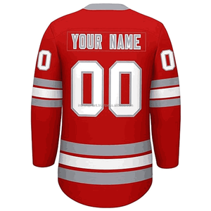 Maillot de hockey sur glace unisexe à manches longues, tissu 100% polyester, respirant, séchage rapide, vêtements de sport de haute qualité, prix raisonnable - Product Image 2