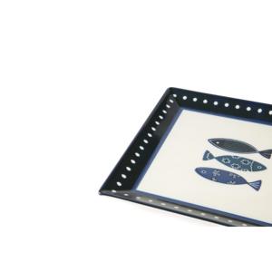 Assiettes à dessert en céramique Excelsa, design océan, 18x2x18 cm, multicolores, lot de 6 - Product Image 2