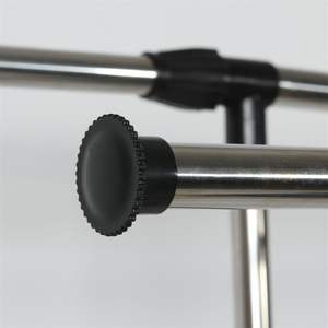 Appendiabiti a doppia barra in argento con ripiano per scarpe, allungabile verticalmente e orizzontalmente per l'asciugatura, elegante e pratico - Product Image 3