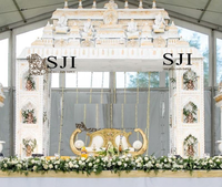 Mandap de mariage indien du Sud, blanc, moderne, simple, durable, en plastique renforcé de fibres