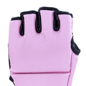 Custom Logo Half-Finger MMA Gloves-Outdoor Use High Quality Leather Made <b>Hook</b> & Loop Closure Adjustable MMA Gloves - Product Image 6