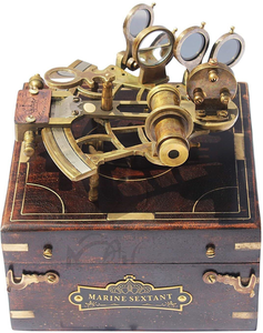 Sextant Nautique en Laiton Vintage, Instrument de Navigation Maritime, Télescope Décoratif de Collection, Sextant pour Décoration Marine, Cadeau - Product Image 3