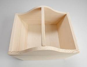 Panier de rangement en bois écologique fait main de qualité supérieure avec poignées pour l'organisation de la maison, utilisation polyvalente, design moderne, bois naturel - Product Image 3