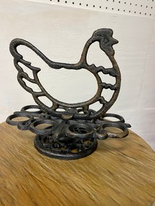 Vintage Metal Egg <b>Storage</b> <b>Basket</b> with Handle, Chicken Egg Holder for Home Use - Product Image 4